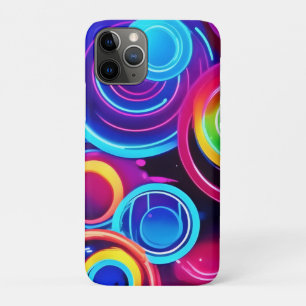 Neon Circles Abstract Art Case-Mate iPhone Case