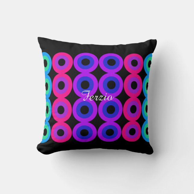 Neon Circles Cushion (Front)
