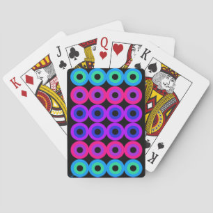 Neon Circles Playing Cards