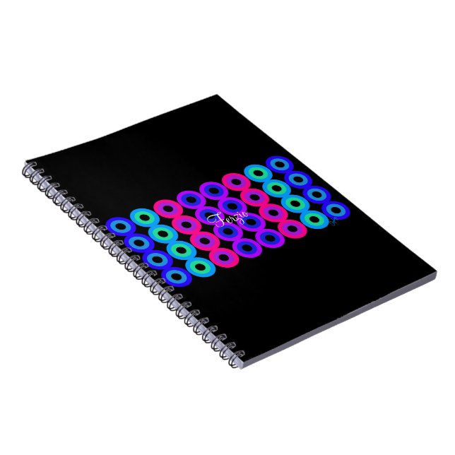 Neon Circles Spiral Notebook (Right Side)