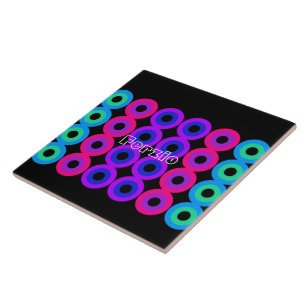 Neon Circles Tile