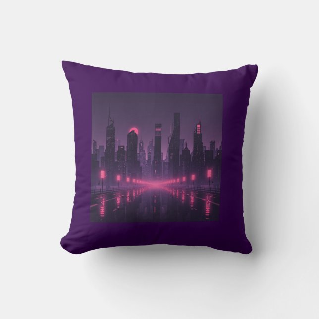 Neon City Nights Cushion (Front)