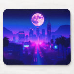 Neon City Synthwave Sunset XL Gaming Desk Mat Mouse Pad<br><div class="desc">Transform your workspace into a neon-drenched paradise with this stunning synthwave city desk mat. Featuring a futuristic highway leading into a glowing metropolis under a massive violet moon, this design is the ultimate tribute to the 80s outrun aesthetic. The vibrant pink and deep purple tones create a dreamy, high-tech atmosphere,...</div>