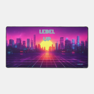  Neon City Twilight Desk Mat