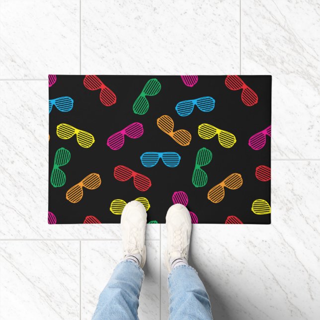 Neon Classic Sunglasses Pattern Doormat (Indoor)