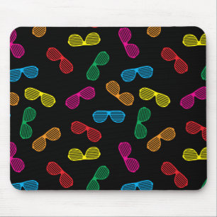 Neon Classic Sunglasses Pattern Mouse Pad