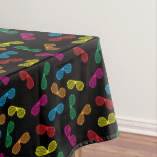 Neon Classic Sunglasses Pattern Tablecloth