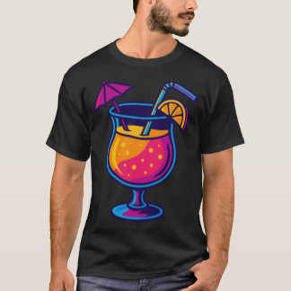 Neon cocktail on vacation girl T-Shirt
