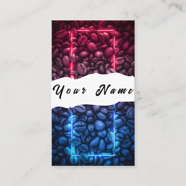 Neon Coffee Business Card (Front)
