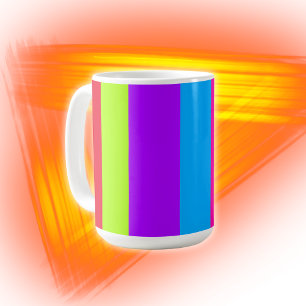Neon Colorful Stripes    Coffee Mug