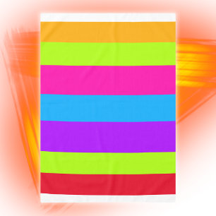 Neon Colorful Stripes    Tablecloth