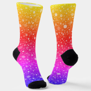 Neon Colors Dots Pattern Socks