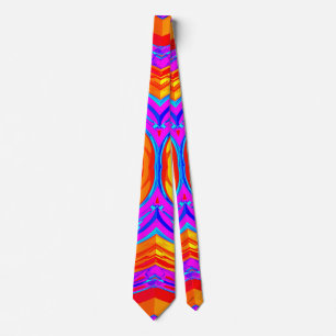 Neon Colour Swirls Pattern Tie