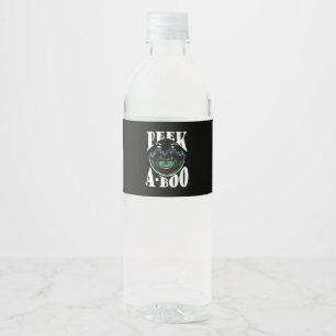 Neon Coloured Artwork - Peekabo Water Bottle Label