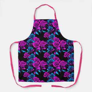 Neon Coloured Roses Apron