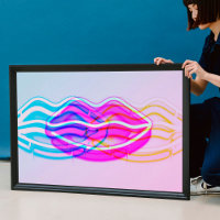 Neon Colourful Wall Light Lips | Modern Digital Ar