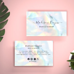 Neon Colours Gemstone Opal Texture Business Card