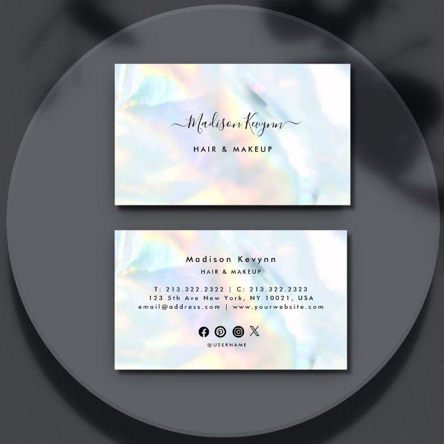 Neon Colours Gemstone Opal Texture Business Card (Creator Uploaded)