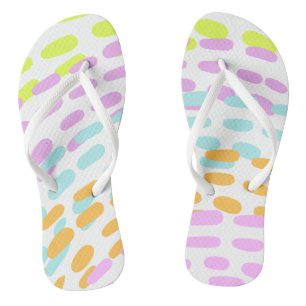 Neon colours in animal print jandals