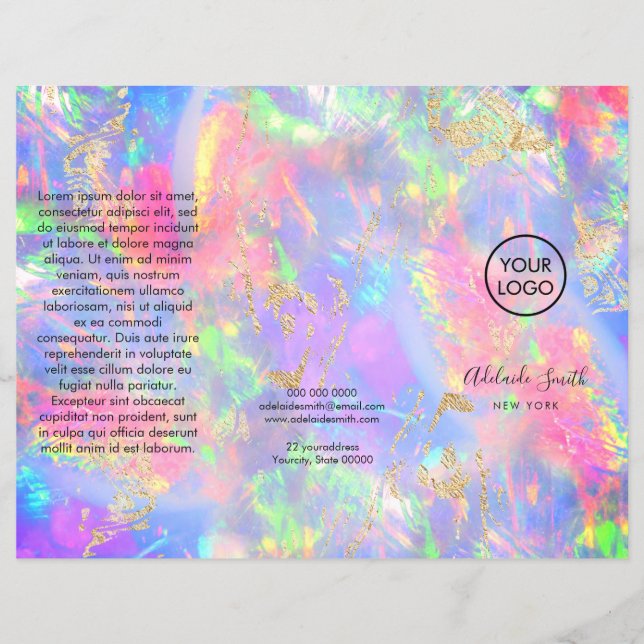 neon colours opal trifold brochure (Front)