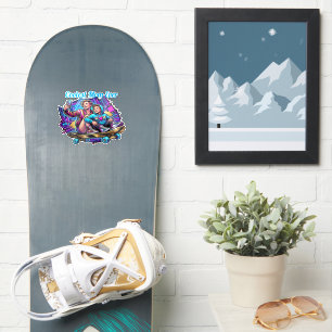  Neon Coolest Mum & Son Synthwave Sticker