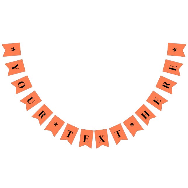 Neon Coral Solid Colour | Custom Bunting (All)