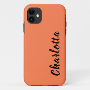 Neon Coral Solid Colour   Custom Personalise Case-Mate iPhone Case