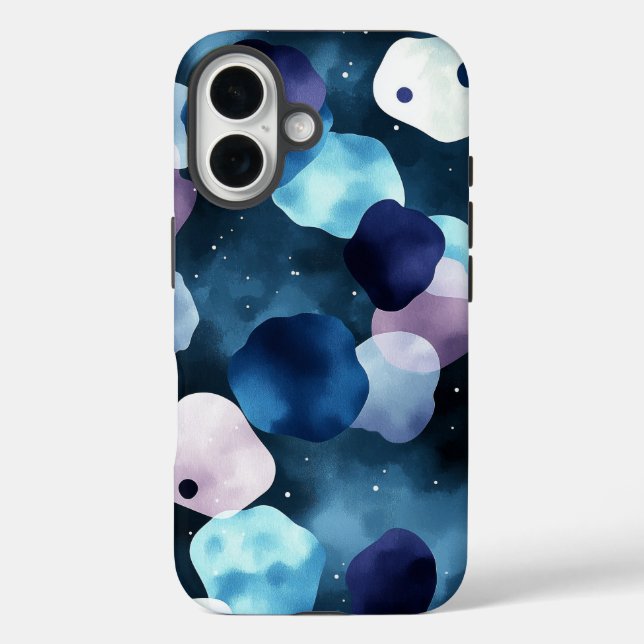 Neon Cosmic Cow Print Phone Case (Back)