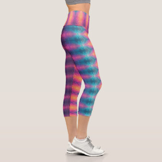 Neon Cosmic Galaxy Fitness Coach Yoga Instructor Capri Leggings