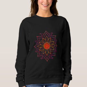 Neon Cosmic Mandala Sticker Ethereal Vintage Glo Sweatshirt