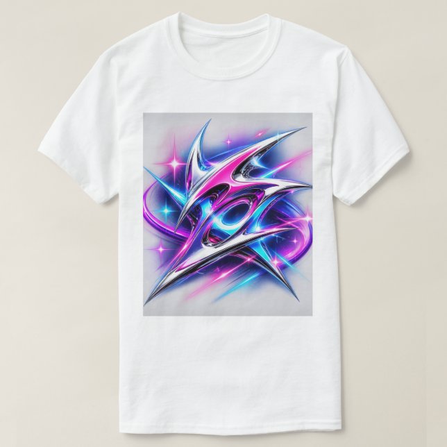 Neon Cosmic Shard T-Shirt (Design Front)
