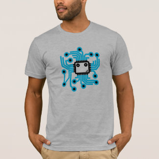 Neon CPU computer chip T-Shirt