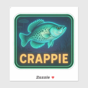 Neon CRAPPIE Sticker