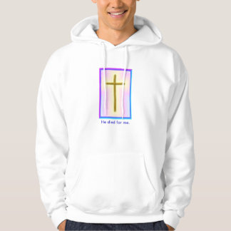Neon Cross - He died for me. Hoodie