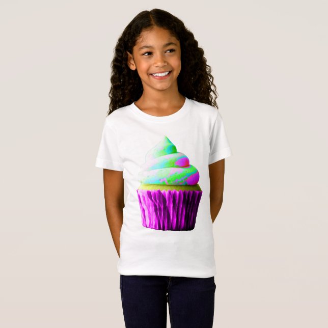 Neon Cupcake T-Shirt (Front Full)