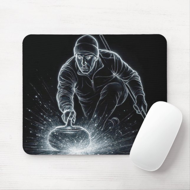 Neon Curling Sport with Dynamic Energy Mouse Pad (With Mouse)