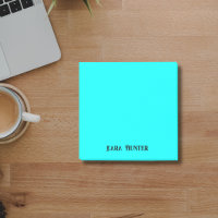 Neon Cyan Professional Minimalist Black Script