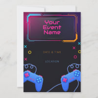 Neon Cyber Controller Glow Background