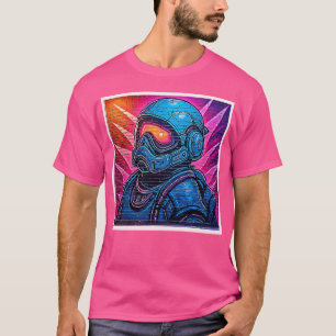 Neon Cyberpunk Astronaut T-Shirt
