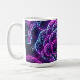 Neon Cyberpunk Cauliflower Galaxy Coffee Mug