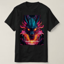 Neon Cyberpunk Dragon Graphic T-Shirt - Clean Mini