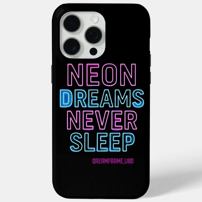 Neon Cyberpunk Motivation design Case-Mate iPhone Case (Back)