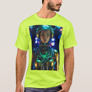 Neon Cyborg – Futuristic Sci-Fi T-Shirt Designs