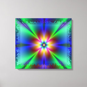 Neon Daisy Canvas Print