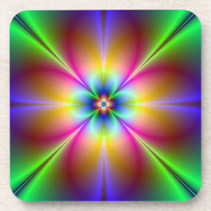 Neon Daisy Coaster