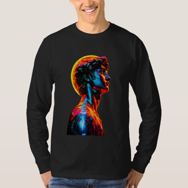 Neon David Statue T-Shirt (Front)