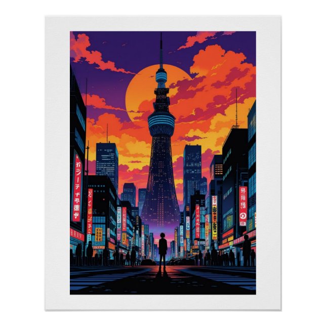 Neon Dawn About Tokyo Poster (Front)