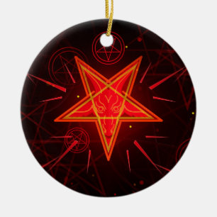 neon demon ceramic tree decoration