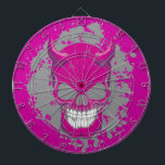 Neon Demon Dartboard<br><div class="desc">Graphic demon skull is so wicked and colourful. This evil skull will add some colour to your life and get you noticed!</div>