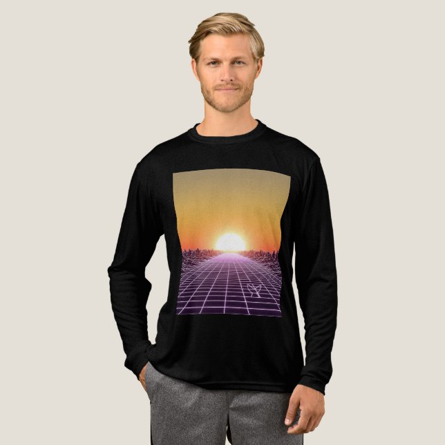 Neon Desert Horizon Tri-Blend Shirt (Full Front)
